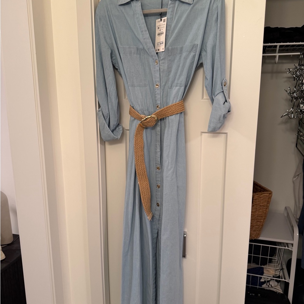 Zara Cotton Denim Dress